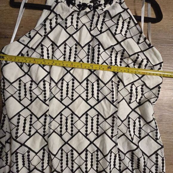 Nine West Black and White Patterned Mini Dress - Picture 5 of 8